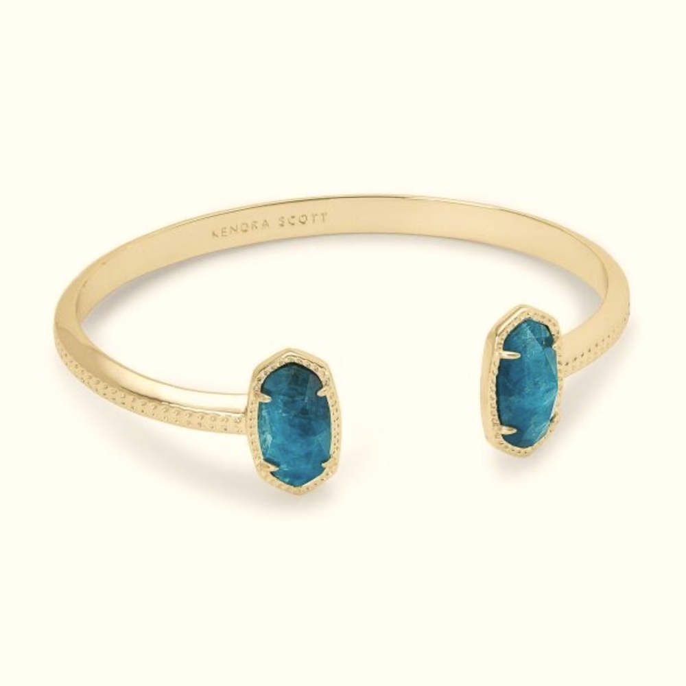 - Kendra Scott Elton Gold Cuff Bracelet in Aqua